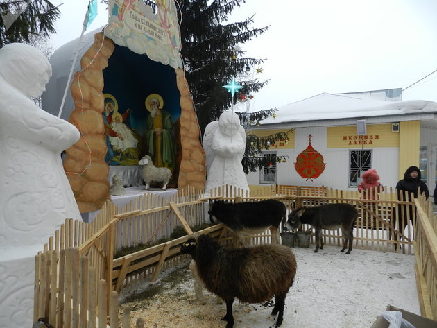 Петропавловским прихожанам показали рождественский вертеп
