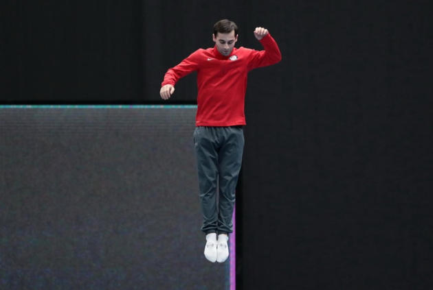 Первая контрольная тренировка перед Кубком мира по прыжкам на батуте и тамблингу проходит в Баку