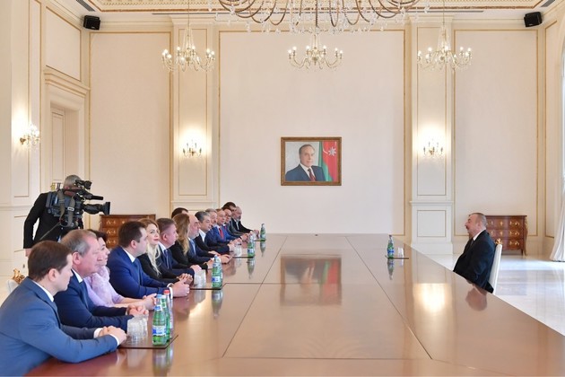 Ильхам Алиев принял делегацию Российского еврейского конгресса в Баку 