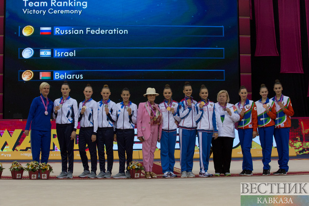 Россия заняла первое место в командном зачете Чемпионата мира по художественной гимнастике в Баку