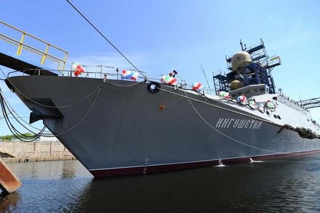 К празднованию Дня Победы в Ялту прибыл ракетный корабль "Ингушетия" 