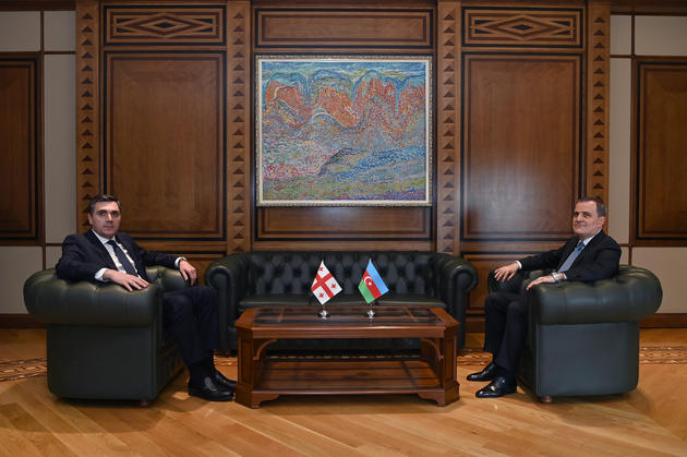 Министры иностранных дел Грузии и Азербайджана Илья Дарчиашвили и Джейхун Байрамов