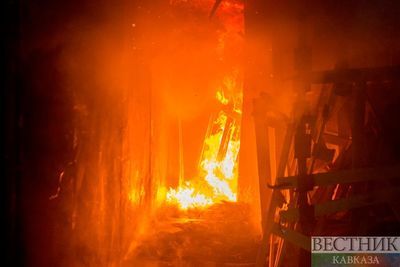 Деревообрабатывающая фабрика загорелась в Турции